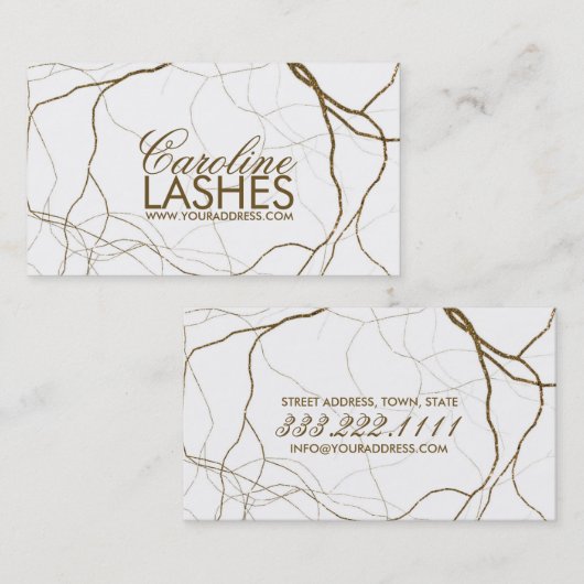 ゴールデンプラントルーツメイクアップホワイトカード 名刺 (正面/裏面)