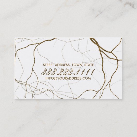 ゴールデンプラントルーツメイクアップホワイトカード 名刺 (裏面)