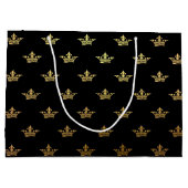 ゴールデンプリンセスクラウンパターンパーティー抱き枕 ラージペーパーバッグ (裏面)