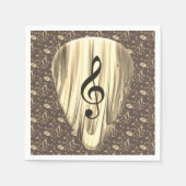 ゴールデンプレクトンスタイリッシュ – 音楽愛好家のためのデザイン スタンダードカクテルナプキン (正面)
