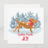 ゴールデンプードルのクリスマスカード (正面/裏面)