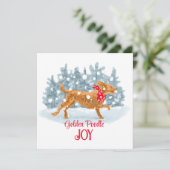 ゴールデンプードルのクリスマスカード (スタンド正面)