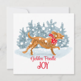 ゴールデンプードルのクリスマスカード