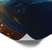 ゴールデンヘアウーマンウォールアー絵画トポートレート ポスター (角)