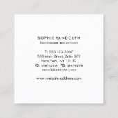 ゴールデンヘアエクステンションサロン美容師 スクエア名刺 (裏面)