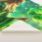 ゴールデンヘアガールセントパトリックのデイアイルランド魔法 シェルパブランケット (3/4)