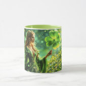 ゴールデンヘアガールセントパトリックのデイアイルランド魔法 マグカップ (中央)