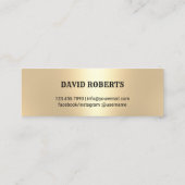 ゴールデンヘアクリッパー理容師ショップヘアードレッサー スキニー名刺 (裏面)