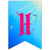 ゴールデンヘア付き魔法の人魚誕生日バンティング  バンティングフラッグ (第2の旗)