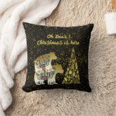 ゴールデンベアーメリークリスマスツリーノルディックデコールベビー クッション (ブランケット)