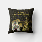 ゴールデンベアーメリークリスマスツリーノルディックデコールベビー クッション (裏面)