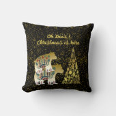 ゴールデンベアーメリークリスマスツリーノルディックデコールベビー クッション (正面)