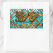 ゴールデンベトナムドラゴン年2024モザイクRecS 長方形シール (バッグ)