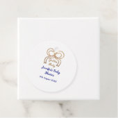 ゴールデンベビーグリッターボー王室のブルーベビーシャワー フェイバータグ (インサイチュ)