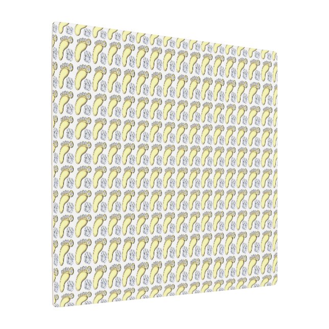 ゴールデンベビー足 メタルプリント (アングル)