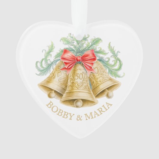 ゴールデンベル50結婚周年カスタム記念 オーナメント (正面)