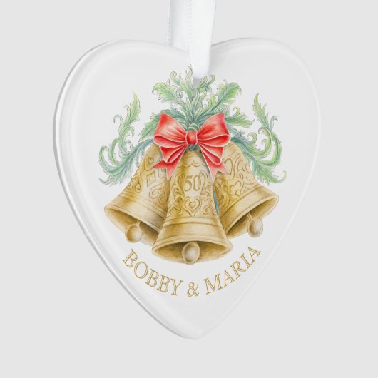 ゴールデンベル50結婚周年カスタム記念 オーナメント (正面)