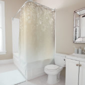 ゴールデンベージュスノーフレーク冬 シャワーカーテン (インサイチュ)