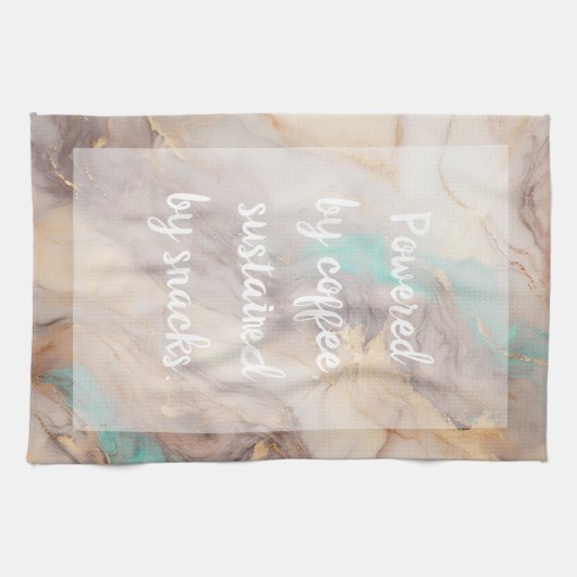 ゴールデンペタル – 白 キッチンタオル (横)