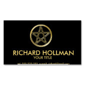 ゴールデンペンタグラム マグネット名刺 (正面)