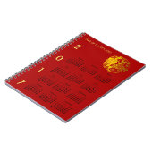 ゴールデンペーパーカットルースター年2017カレンダーのノート ノートブック (左側)