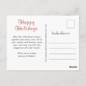 ゴールデンホモダンリデーフォトクリスマスグリーティング ポストカード (裏面)