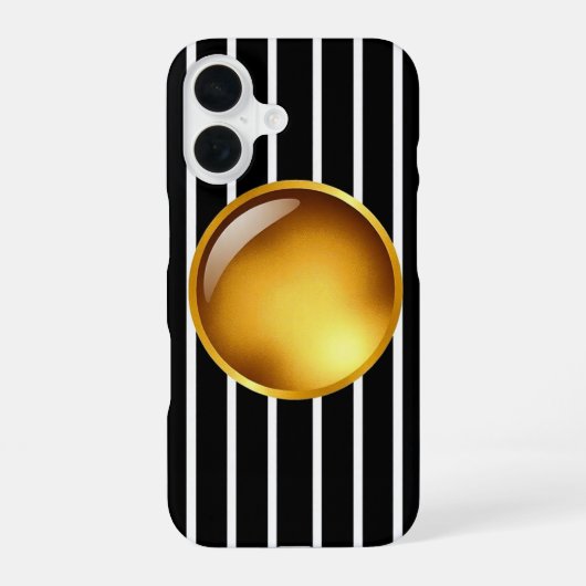 ゴールデンホライズン抽象ケース iPhone 16ケース (裏面)