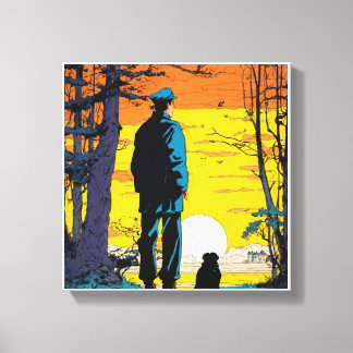 ゴールデンホライゾン息をのむようなサンセットウォール絵を描ズ キャンバスプリント