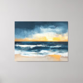 ゴールデンホライゾン – 抽象芸術沿岸特大キャンバス キャンバスプリント (正面)