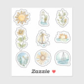 ゴールデンホライ航海のゾン – & Botanical Summer Stick シール (シート)