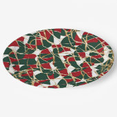 ゴールデンホリデーエレガンスクリスマス紙プレート ペーパープレート (アングル)