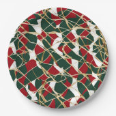 ゴールデンホリデーエレガンスクリスマス紙プレート ペーパープレート (正面)