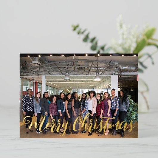 ゴールデンホリデーカカスタムード企業の写真 箔シーズンカード (立ち正面)