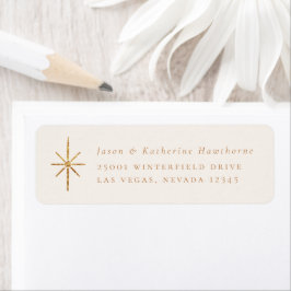 ゴールデンホリデースター差出人住所ラベル ラベル