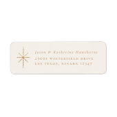 ゴールデンホリデースター差出人住所ラベル ラベル (正面)