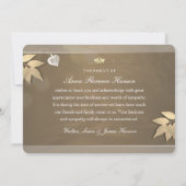 ゴールデンホリデーハートフォト悔やみや弔慰サンキューカード 招待状 (裏面)