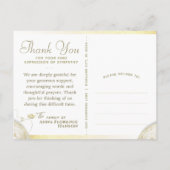 ゴールデンホリデーハートフォト感謝してい悔やみや弔慰ポストカード ポストカード (裏面)