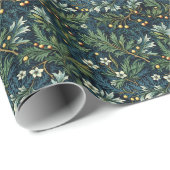 ゴールデンホリーと冬の葉 ラッピングペーパー (ロールコーナー)