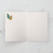 ゴールデンホリーのカードを持つ葉冬のバード カード (内部)