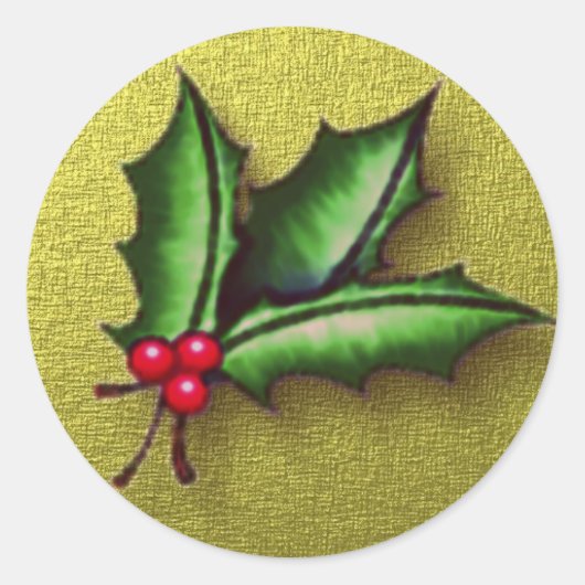 ゴールデンホリーシール文字シール ラウンドシール (正面)