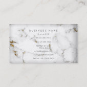 ゴールデンホワイトグレー大理石Vip名刺 名刺 (裏面)