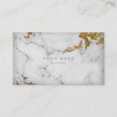 ゴールデンホワイトグレー大理石Vip名刺 名刺 (正面)
