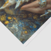 ゴールデンホワイトドラゴンファンタジークイーンデコップアート 薄葉紙 (詳細)