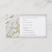 ゴールデンホワイトマーブルビップ名刺 名刺 (裏面)