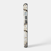 ゴールデンホワイト大理石 iPhone 15ケース (左側面)