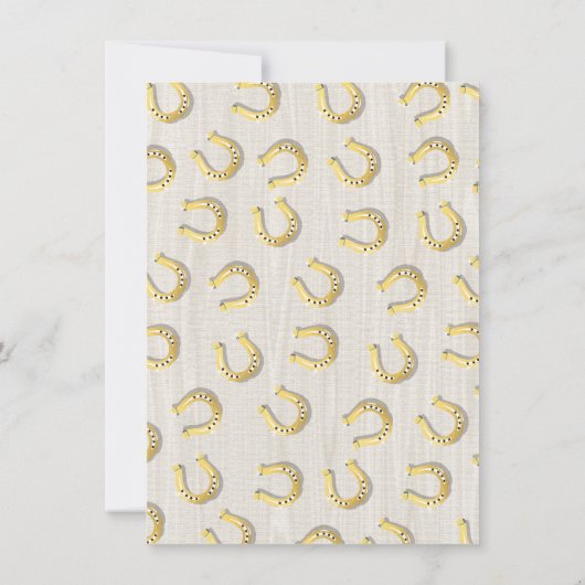 ゴールデンホースシューズリースホースバースデーパーティー 招待状 (裏面)