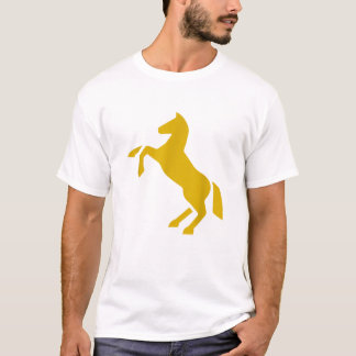 ゴールデンホースデザイン 面白いTシャツ かわいい種牡馬 行こう Tシャツ