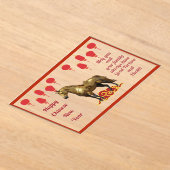 ゴールデンホース中国の新年アクリルホリデーカード アクリル招待状 (レイダウン)