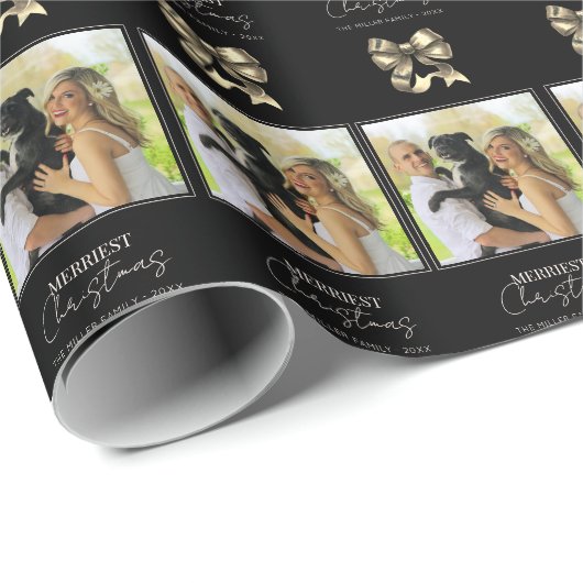 ゴールデンボウクリスマスフォトラッピング紙 ラッピングペーパー (ロールコーナー)