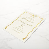 ゴールデンボウフォイル招待状 箔招待状 (回転した状態)